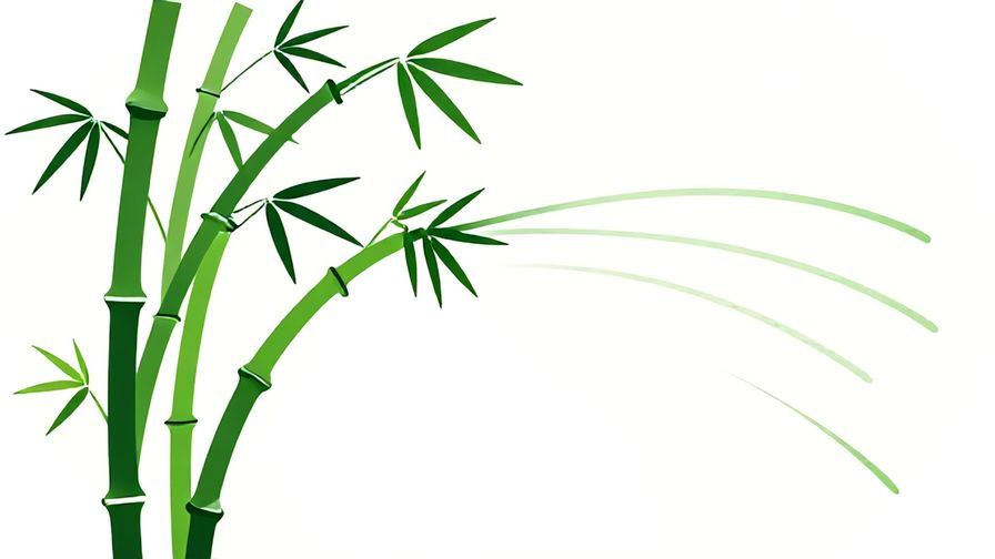 Illustration of a bamboo bending in strong wind but not breaking, symbolizing resilience and flexibility