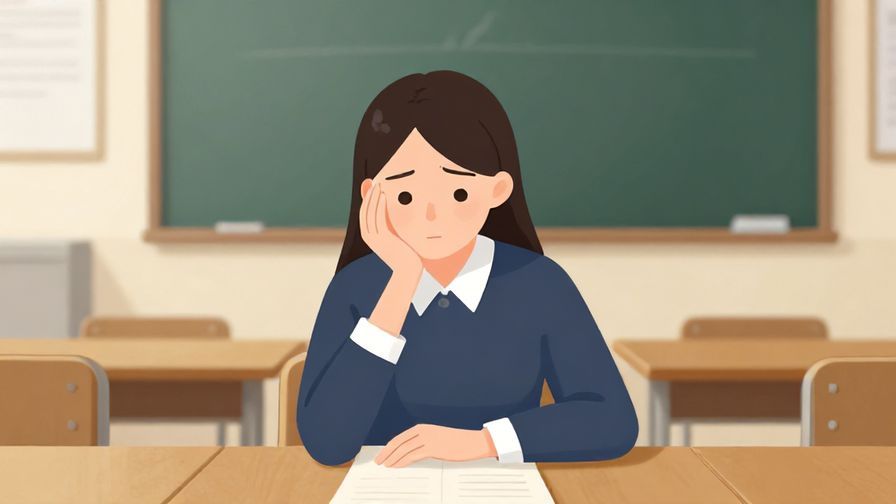 Illustration of a calm person sitting in a meeting room, showing mild confusion with a thoughtful face