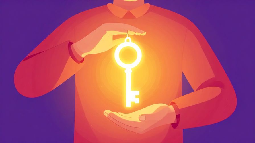 Illustration of a character holding a glowing key, symbolizing a final chance, vibrant colors