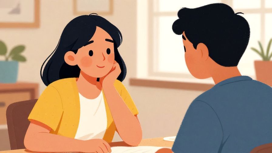 Illustration of a cheerful person nodding in agreement with a friend, casual setting, vibrant colors, illustrated style