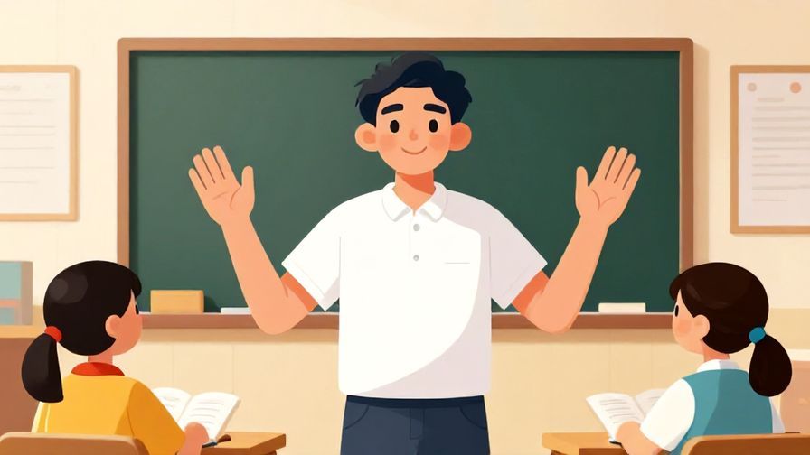 Illustration of a confident person giving an approving gesture with a bright classroom background, vibrant colors, illustrated style
