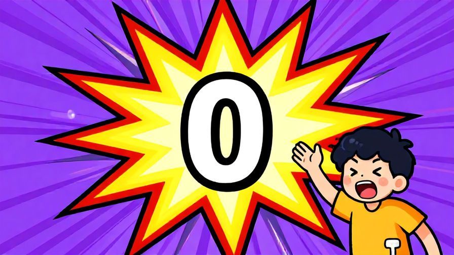 Illustration of a countdown timer hitting zero with a stylized explosion effect, a character showing shock and a raised hand, vibrant colors