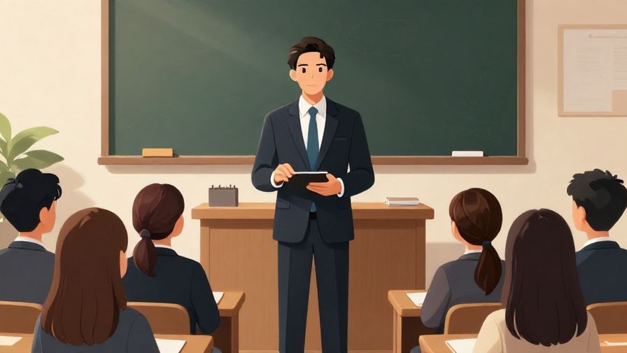 Illustration of a formal environment with a person delivering a firm statement in front of attentive listeners