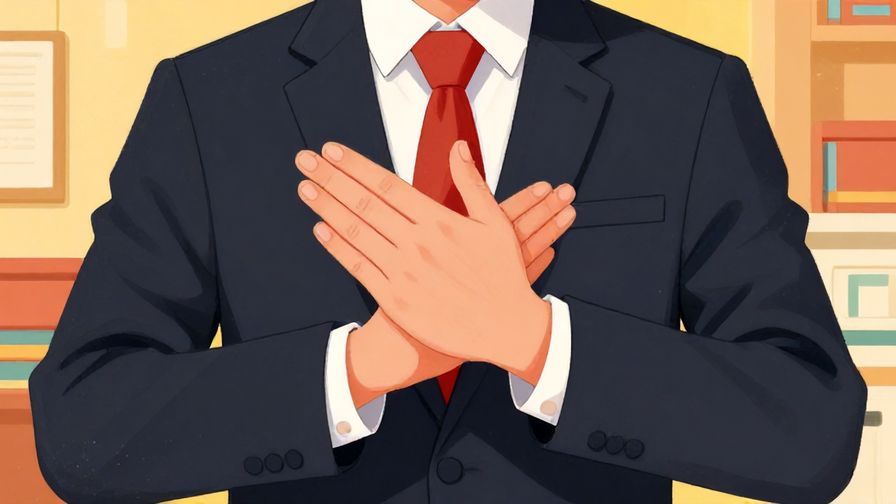 Illustration of a formal sign of polite refusal, with a person gesturing a gentle stop motion, detailed background, vibrant colors, illustrated style