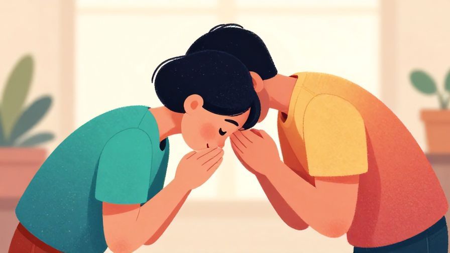 Illustration of a person bowing deeply in apology or gratitude, with soft lighting and respectful atmosphere, vibrant colors, illustrated style