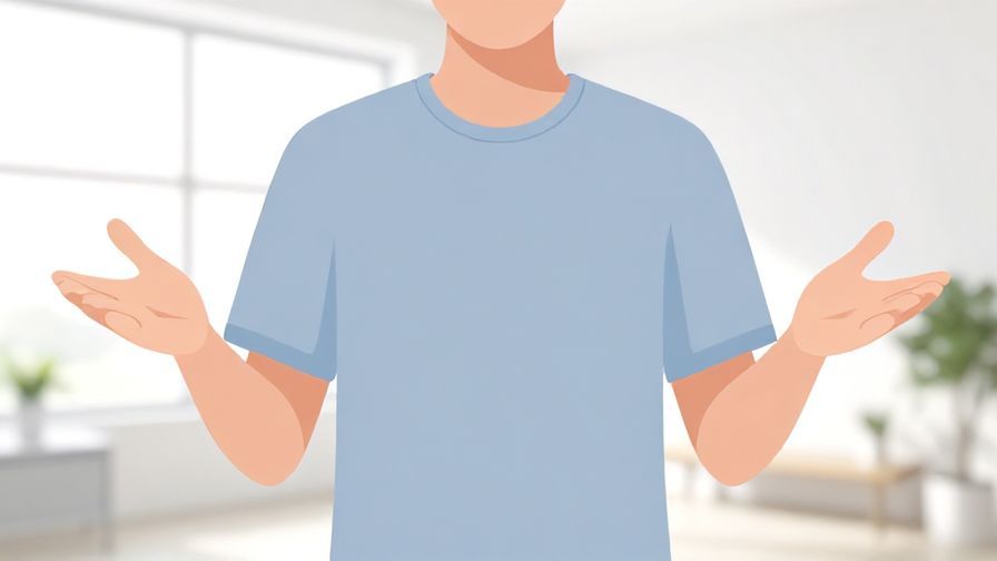 Illustration of a person gesturing warmly with open arms in a clean, modern setting with bright light