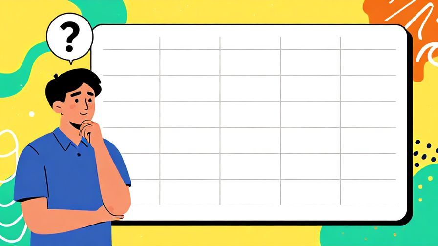 Illustration of a person looking thoughtfully at a blank grid representing a schedule, with a question mark above their head, detailed background, vibrant colors, illustrated style
