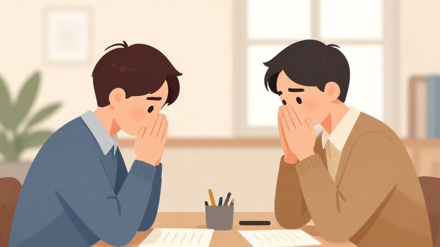 Illustration of a person nodding politely during a meeting, soft indoor lighting