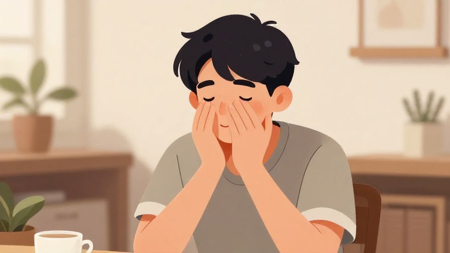 Illustration of a person nodding repeatedly with an encouraging smile in a cozy setting