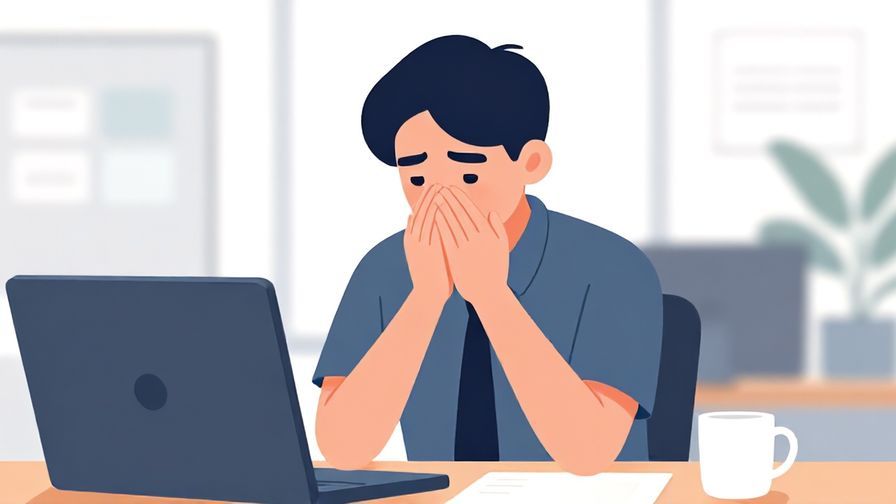 Illustration of a person nodding with a slight bow in a corporate environment, calm and respectful colors