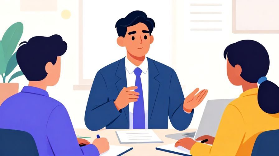 Illustration of a person politely but firmly expressing their thoughts in a business meeting, vibrant colors, illustrated style