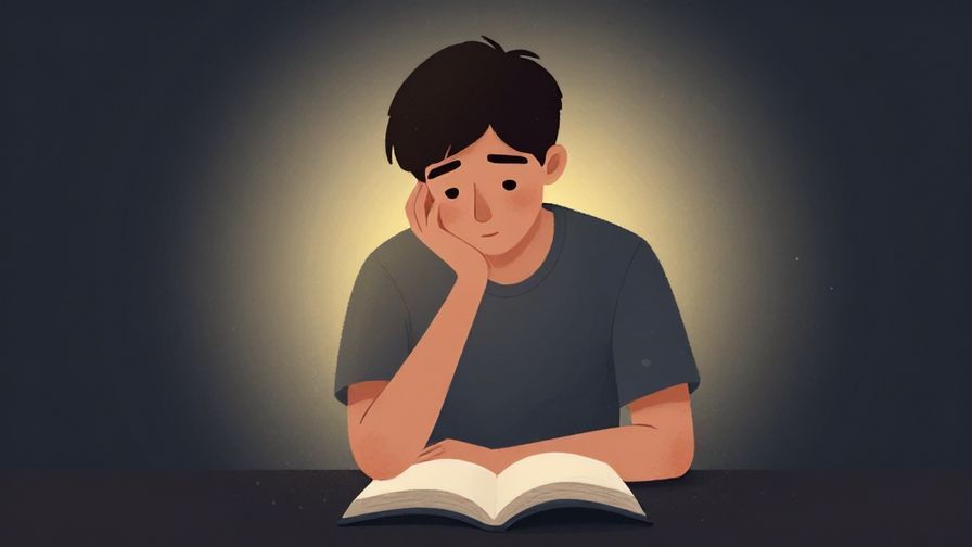 Illustration of a person sitting quietly with a thoughtful expression, surrounded by soft glowing light