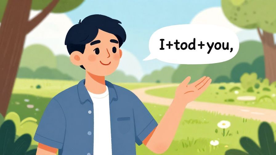Illustration of a person smiling knowingly with a hand gesture indicating “I told you,” bright sunny park background, illustrated style