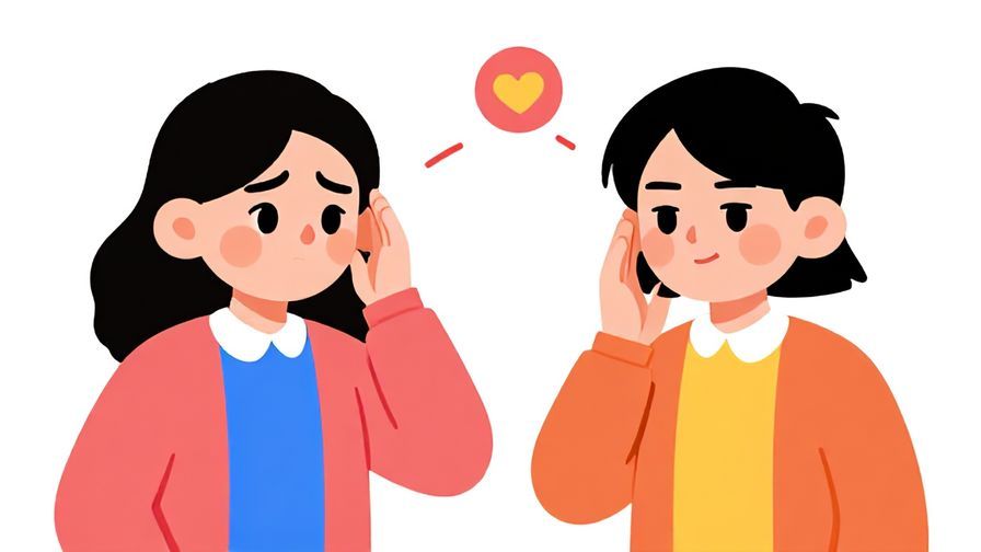 Illustration of a playful argument between two friends, one stubbornly shaking their head, bright playful colors