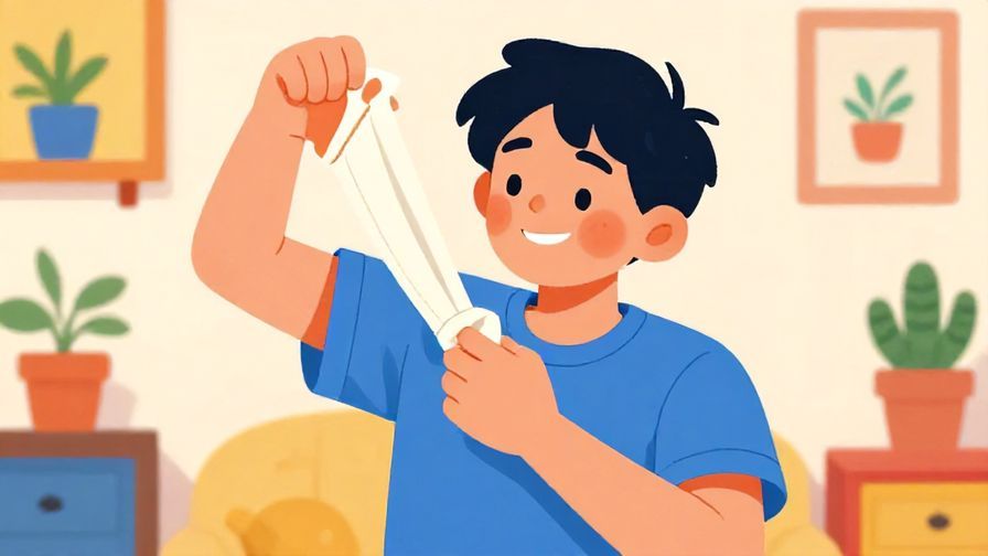 Illustration of a playful person giving a cheeky grin while rolling up their sleeves, ready to take action, bright room with fun decor, vibrant colors, illustrated style