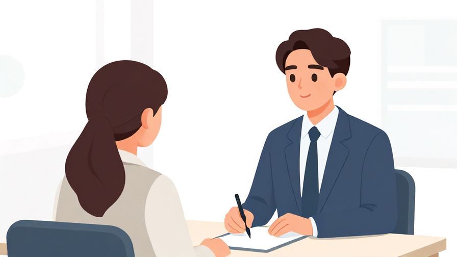 Illustration of a polite office worker asking a colleague if they are okay, professional environment, clean colors