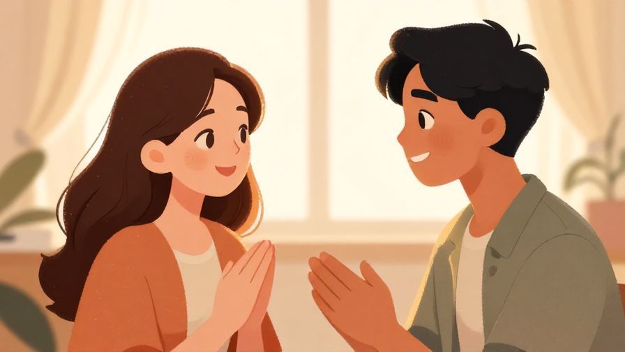Illustration of a sincere compliment between friends with soft glowing light, gentle smiles, and warm atmosphere