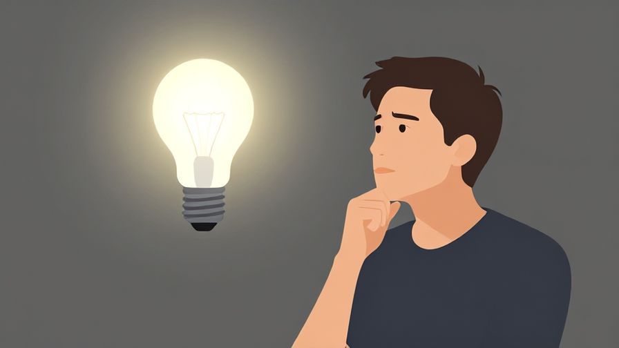 Illustration of a thoughtful person contemplating a glowing lightbulb, a symbol of self-evident truth, muted colors