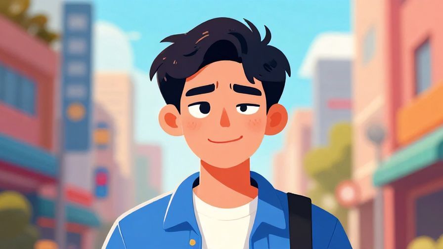 Illustration of a young person rolling their eyes with a sarcastic smile, bright urban background, vibrant colors, illustrated style