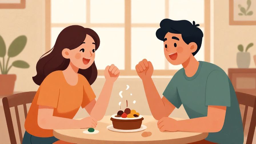 Illustration of two friends laughing and playing games together indoors, cozy and cheerful atmosphere