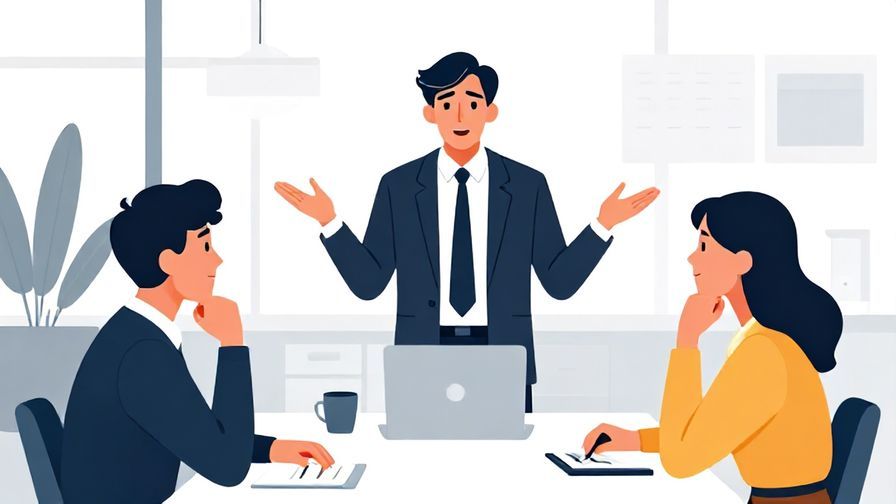Illustration%20of%20a business meeting scene where one person makes a bold comment%2C others listen thoughtfully%2C modern office background%2C illustrated style