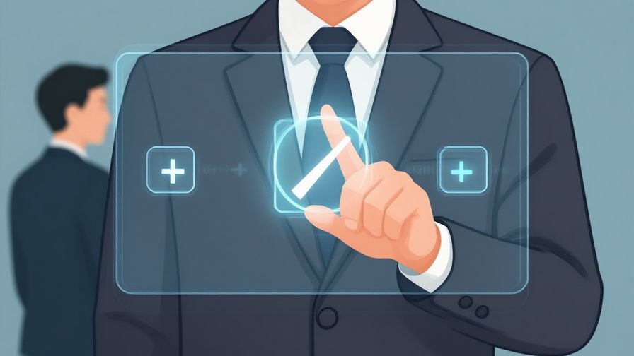 Illustration%20of%20a business person politely pressing a cancel button on a sleek digital panel, clean and formal atmosphere
