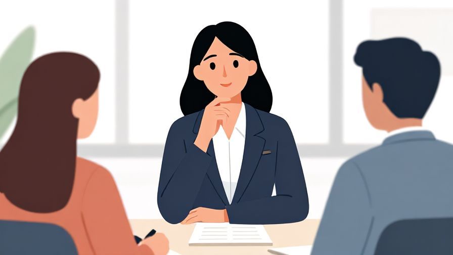 Illustration%20of%20a businesswoman thoughtfully explaining a concept to a client, professional setting, polite atmosphere, illustrated style