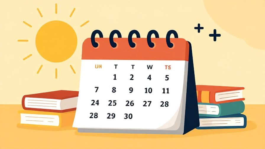 Illustration%20of%20a calendar%20with%20sunrise%20and%20books%20around%20it%2C%20symbolizing%20learning%20throughout%20the%20days%2C%20warm%20colors%2C%20illustrated%20style