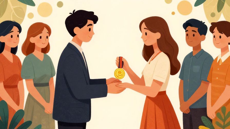 Illustration%20of%20a calm ceremony where one person receives a golden medal while others watch respectfully%2C%20vibrant%20colors%2C%20illustrated%20style