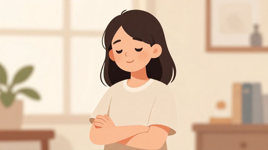 Illustration%20of%20a calm character folding arms with a knowing smile%2C%20soft%20indoors%20background%2C%20warm%20colors%2C%20illustrated%20style