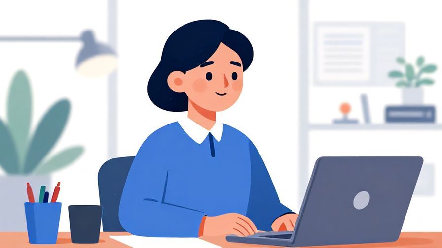 Illustration%20of%20a calm, confident person smiling gently in a business setting, symbolizing acceptance and moving forward, vibrant colors, illustrated style