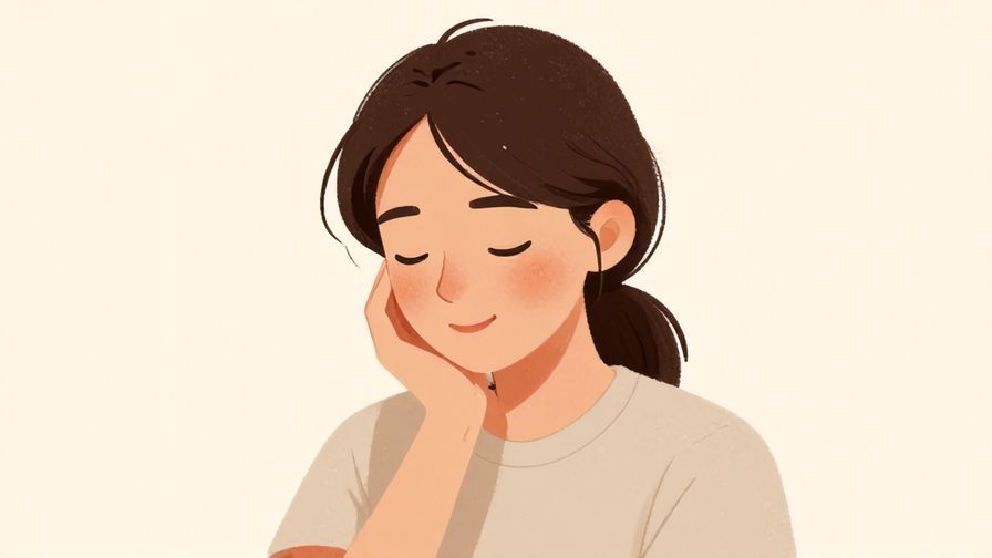 Illustration%20of%20a calm person reassuring another with a gentle smile, soft neutral background, illustrated style