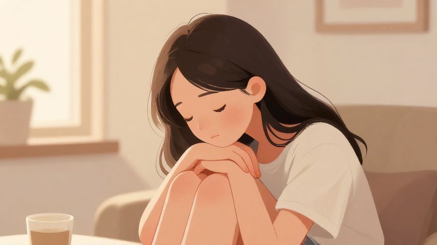 Illustration%20of%20a calm person with a slight bow, peaceful indoor setting with soft lighting, illustrated style