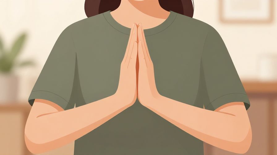 Illustration%20of%20a calm, polite person making a gentle “wait” gesture, indoor setting with soft lighting, clear and warm colors