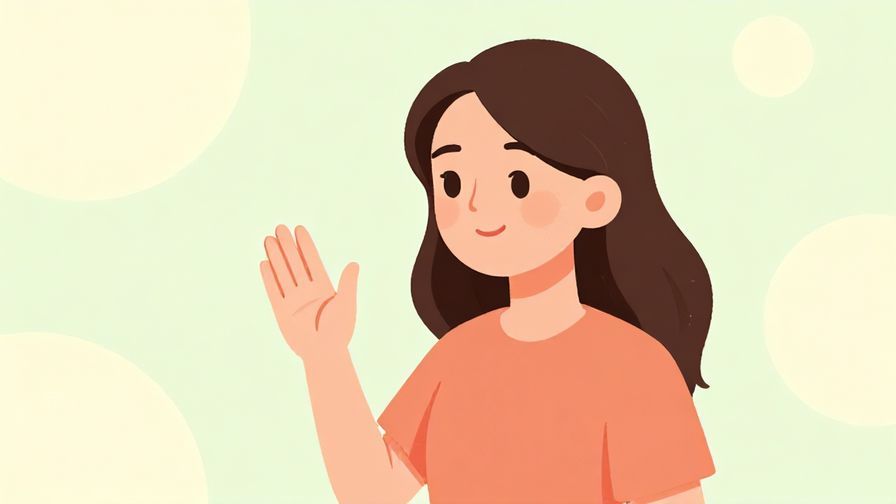 Illustration%20of%20a caring friend waving goodbye with a gentle smile and soft, pastel background