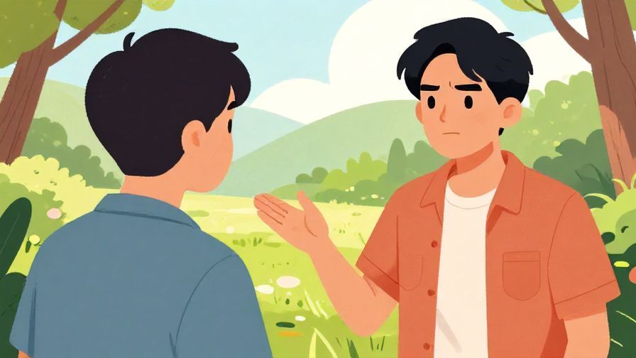 Illustration%20of%20a casual conversation with one person giving a serious but friendly reminder%2C%20outdoor%20setting%2C%20vibrant%20colors%2C%20illustrated%20style