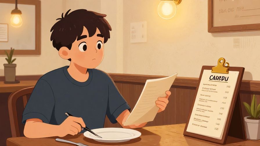 Illustration%20of%20a casual diner%20looking curious%20and politely asking%20to see the menu%20in a small café%2C warm lighting%2C illustrated style