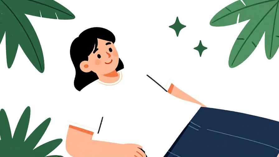 Illustration%20of%20a casual, laid-back character with a playful smirk, in an informal setting with palm leaves and stars