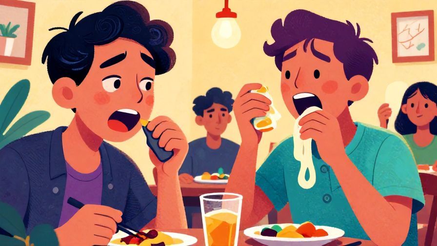 Illustration%20of%20a casual party scene where one person is visibly spoiling the fun, exaggerated facial expressions, colorful and dynamic style