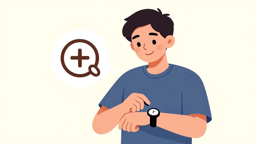 Illustration%20of%20a character checking a watch with a gentle smile, signaling a later meetup, warm colors, illustrated style