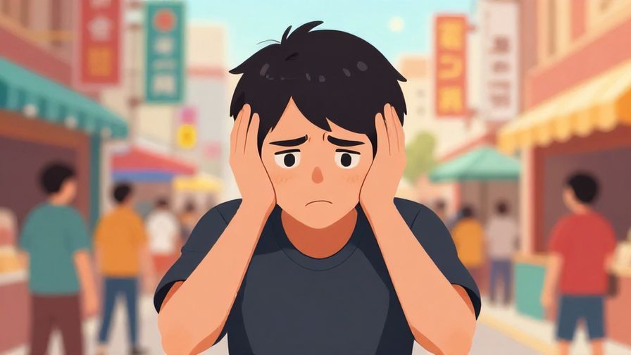 Illustration%20of%20a character covering their ears with a slightly annoyed expression, colorful busy background