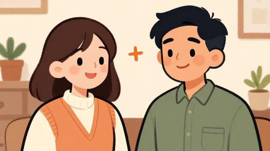 Illustration%20of%20a character encouraging another with a friendly smile, warm and casual setting, illustrated style