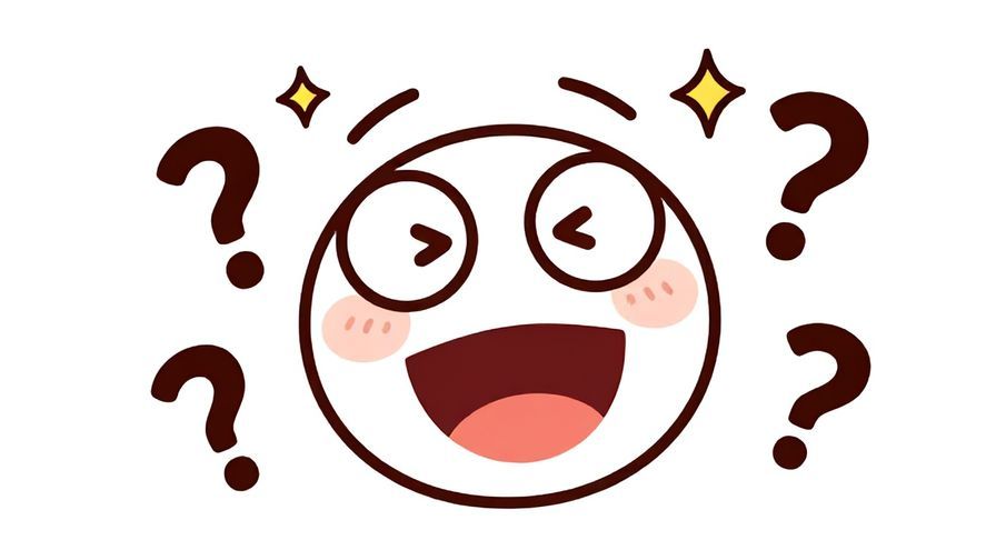 Illustration%20of%20a character laughing with wide eyes and an exaggerated expression, surrounded by question marks and sparkles