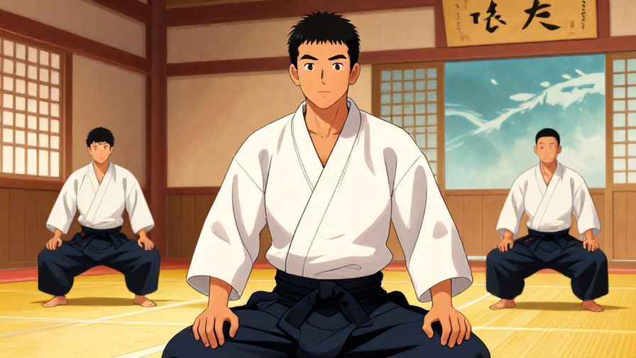 Illustration%20of%20a character thoughtfully preparing a counterattack in a traditional dojo, calm but focused expression, detailed background, vibrant colors