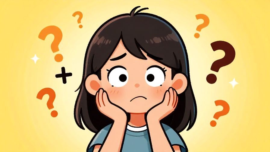 Illustration%20of%20a character with a puzzled expression tilting their head, with small question marks floating around, bright background, vibrant colors, illustrated style