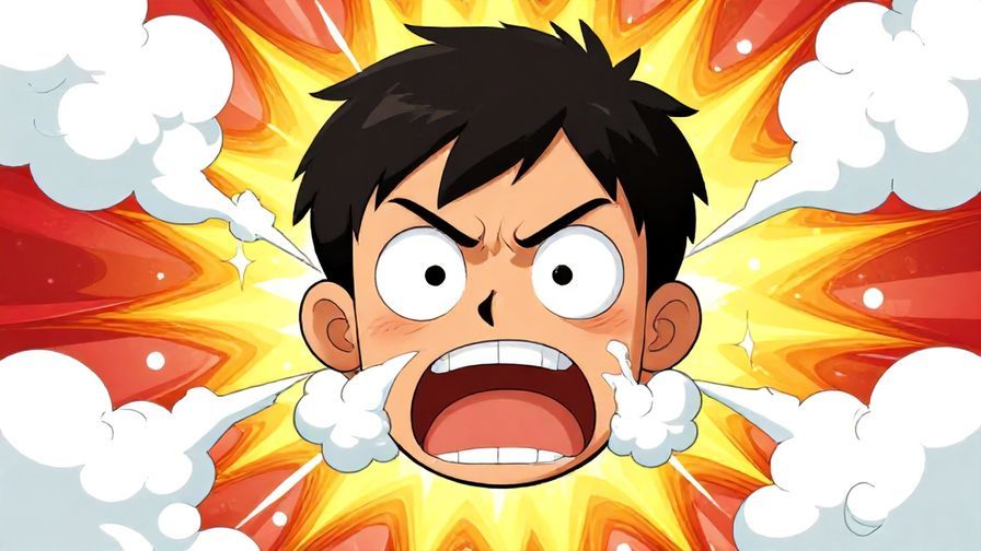 Illustration%20of%20a character with steam coming out of their ears%2C eyes wide%20with anger%2C about to explode, detailed background, vibrant colors, illustrated style