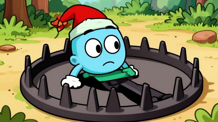 Illustration%20of%20a character%20tilting%20their%20head%20curiously%20while%20looking%20at%20a%20trap%2C%20vibrant%20colors%2C%20illustrated%20style