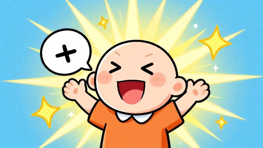 Illustration%20of%20a cheerful character speaking animatedly, with stars and light rays around, playful and vibrant colors, illustrated style