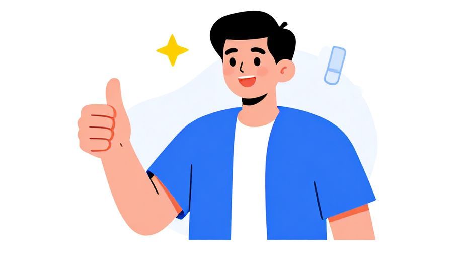 Illustration%20of%20a cheerful person giving a thumbs-up%2C informal setting%2C bright colors%2C illustrated style