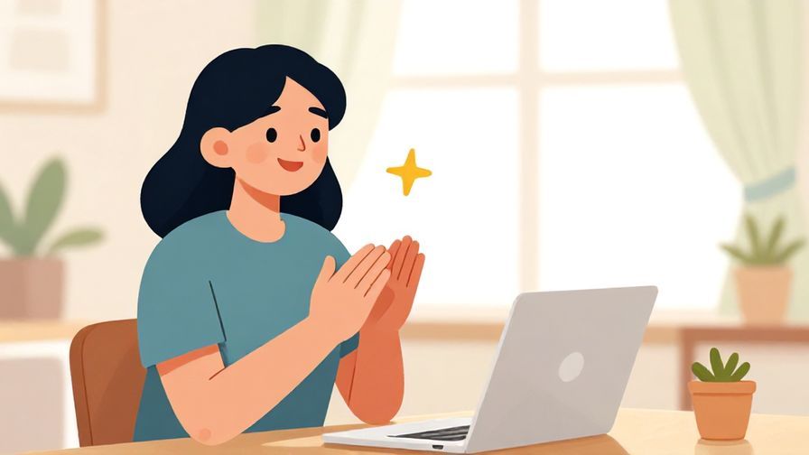 Illustration%20of%20a cheerful person politely folding hands%2C requesting%20slow%20speech%2C bright and airy room%2C illustrated style